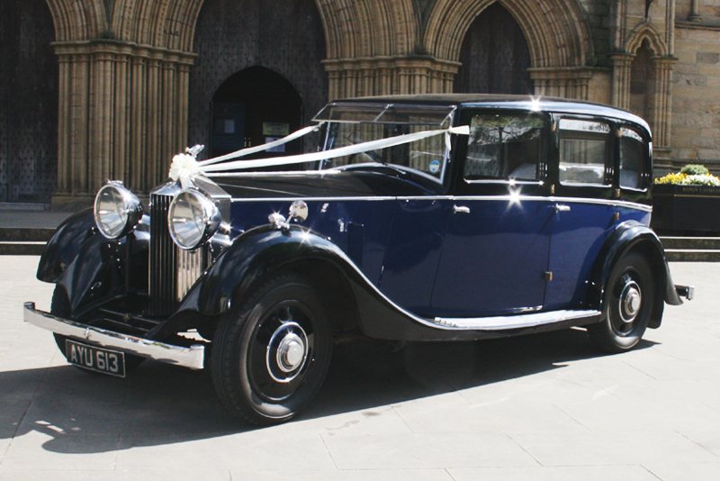 Vintage wedding car for hire in Ripon, North Yorkshire