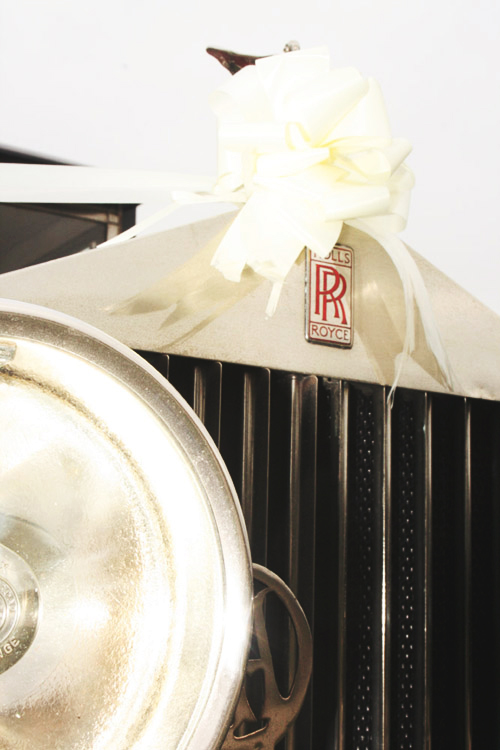 Vintage Rolls Royce wedding car