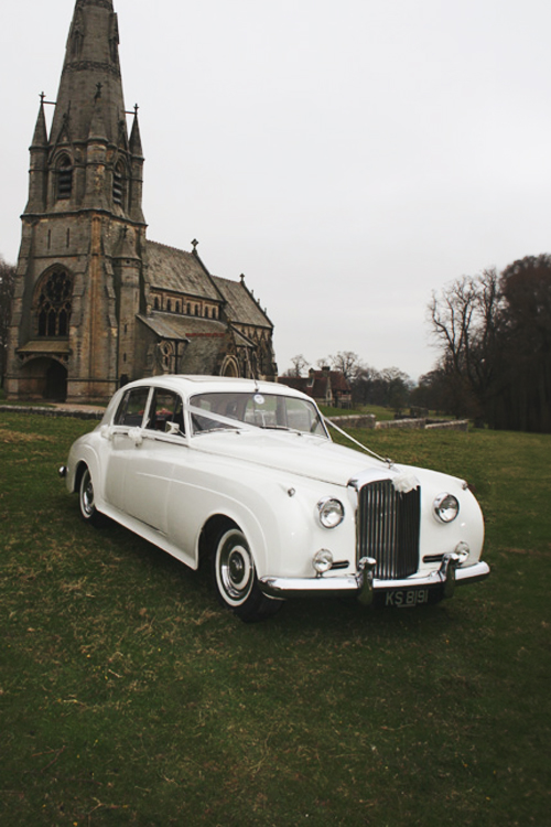 Silver Cloud model, 4-seater saloon with Porcelain White Coachwork for hire