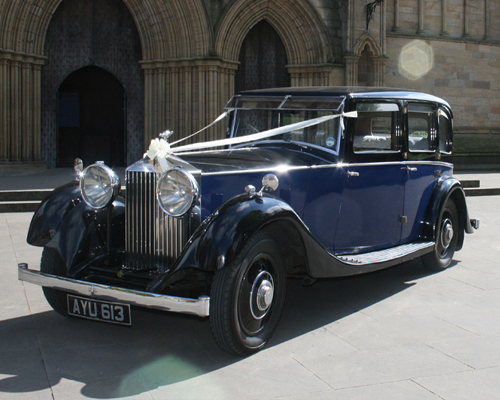 Vintage wedding cars for hire in Ripon and North Yorkshire
